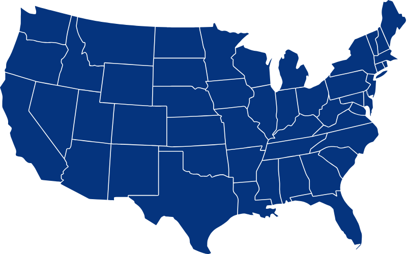 ibf blue map of united states